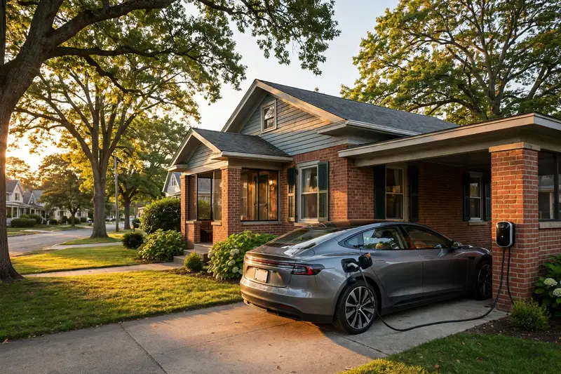 Home EV charger installed in a Atlantic City garage
