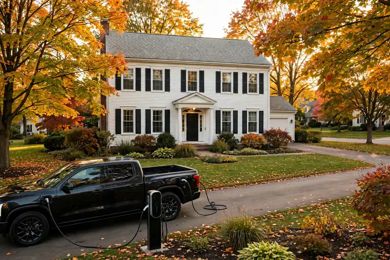 Home EV charger installed in a Columbus garage