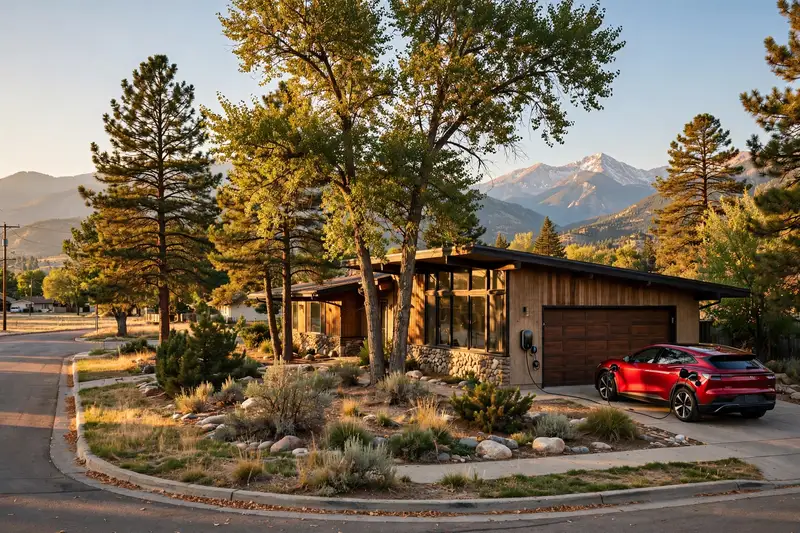 Home EV charger installed in a Fort Collins garage