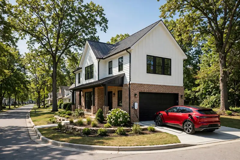 Home EV charger installed in a Hagerstown garage