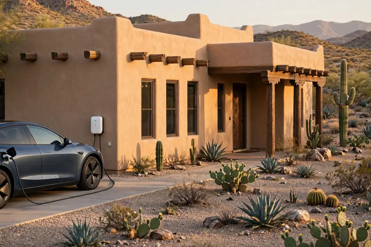 Level 2 charging station installed in a Miami home