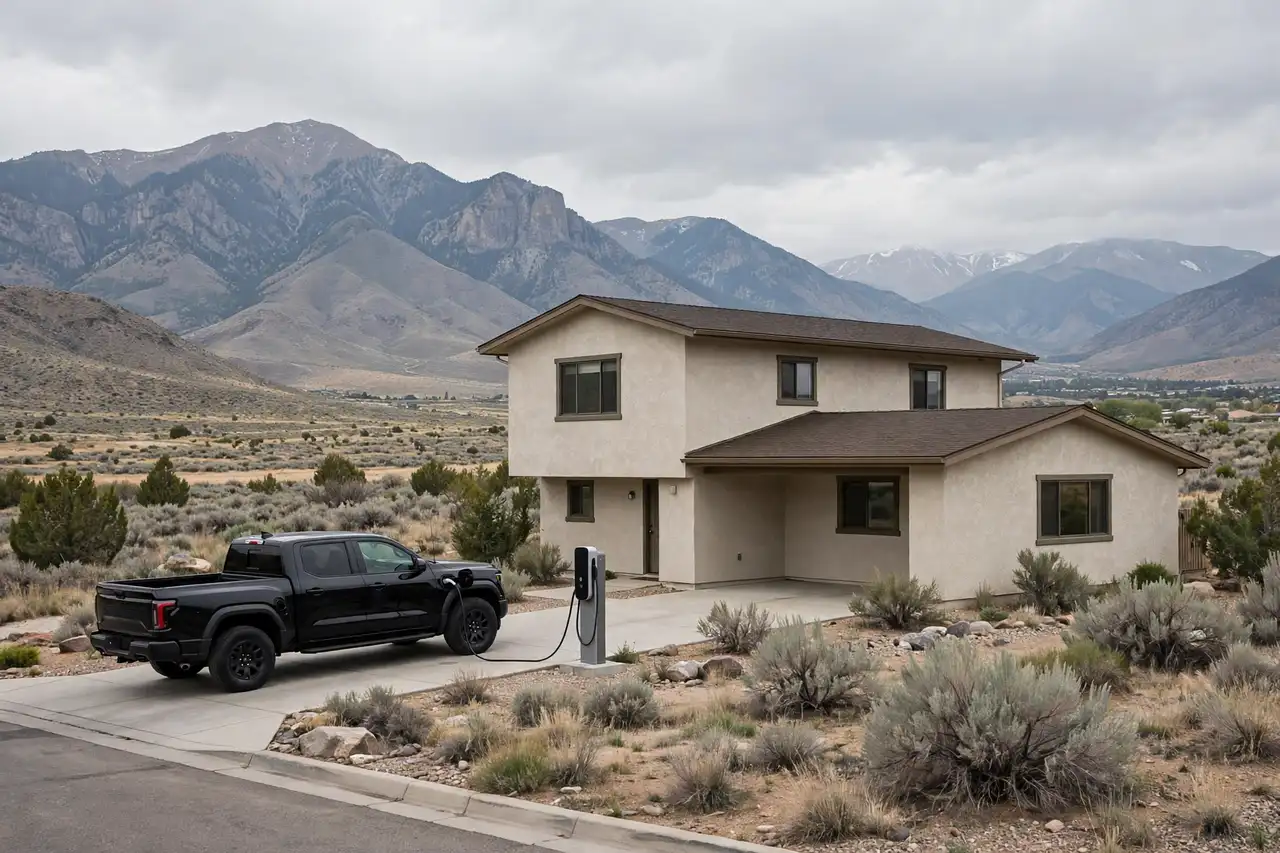 Home EV charger installed in a Ogden garage
