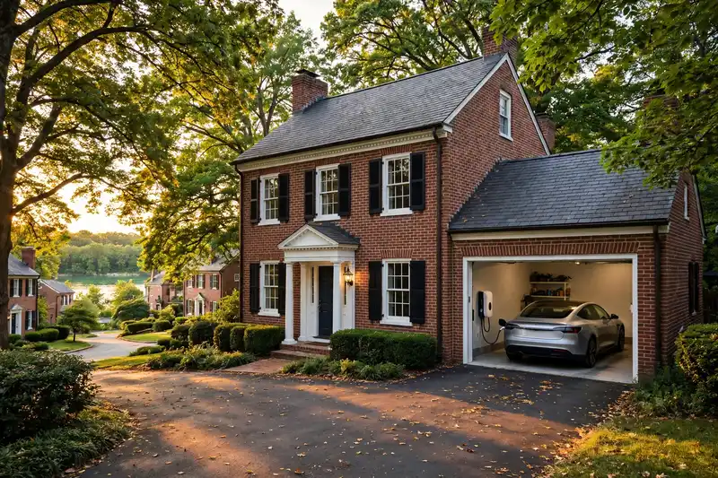 Home EV charger installed in a Richmond garage